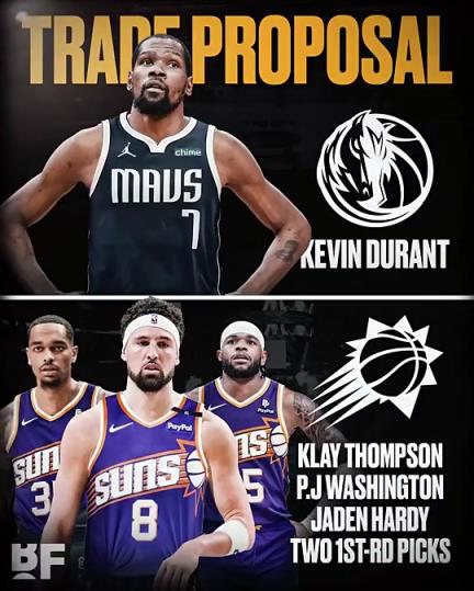 和歐文濃眉組三巨？美媒：獨(dú)行俠可用克萊+PJ+哈迪+倆首輪去換KD